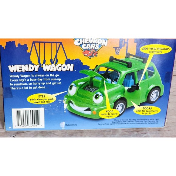 Vintage Chevron Cars Wendy Wagon Collectible Toy - Classic Gift Car Moving Eyes - Picture 14 of 15